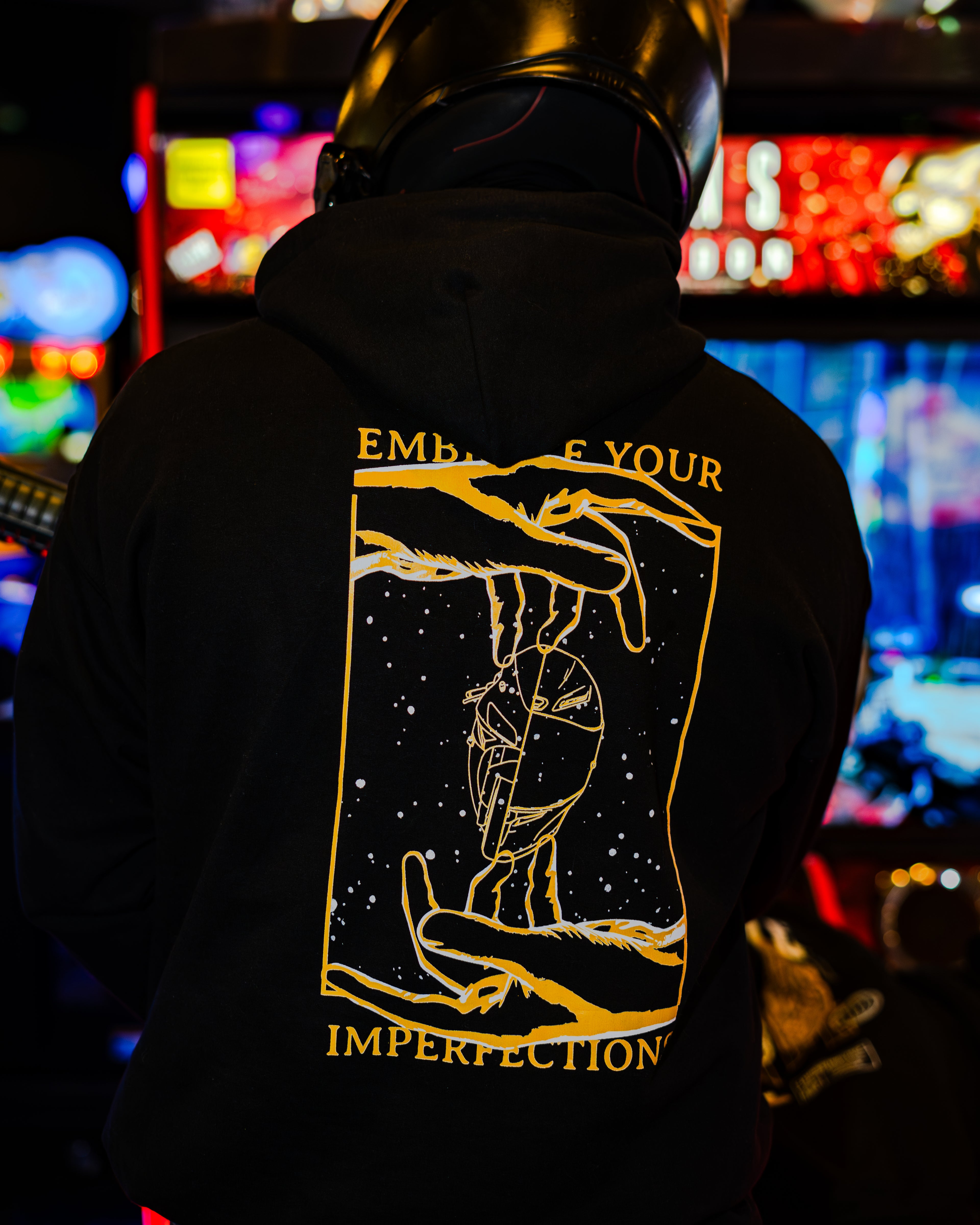 Black Hoodie - Embrace the imperfections